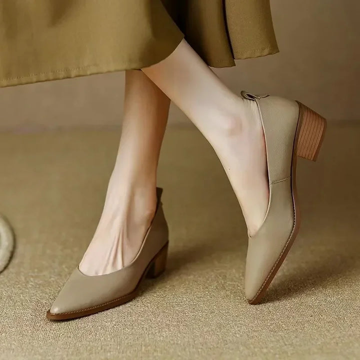 Mary Jane Flats with Ankle Strap - Classic Comfortable Pumps