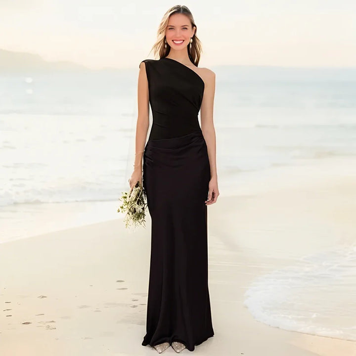 Maxi Dress in Satin - Elegant Long Dress for Women