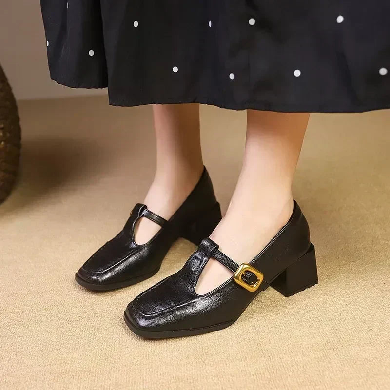 French Mary Jane Flats for Women | Comfortable Ankle Strap Shoes