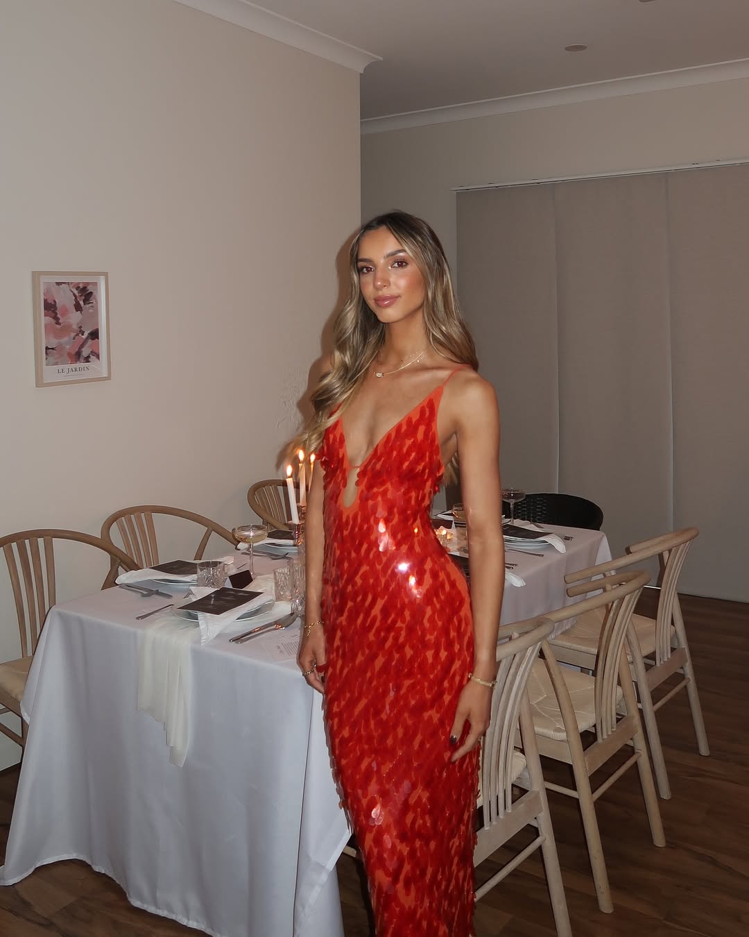 Draped Maxi Dress for Women - Elegant Flowy Summer Dress