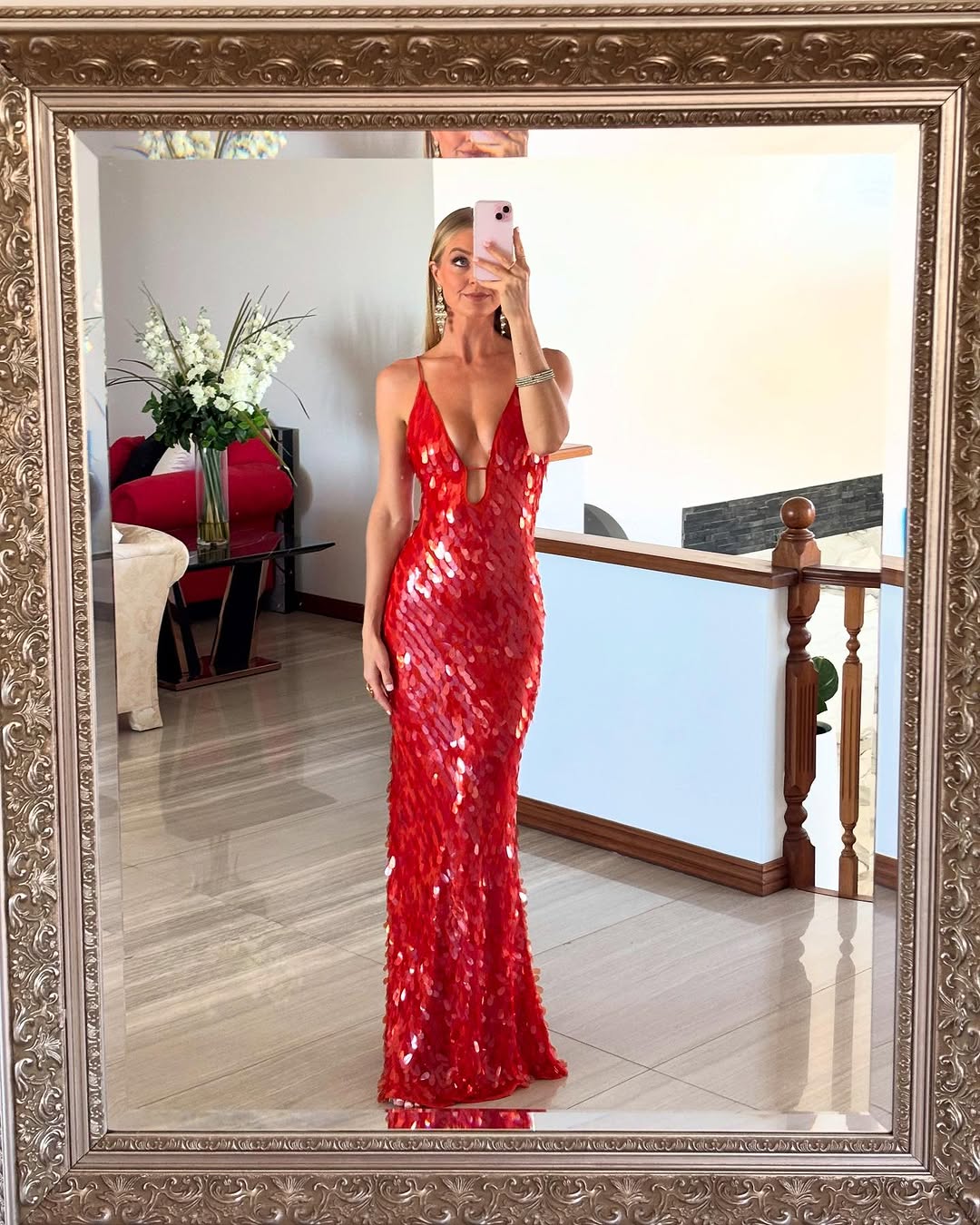 Draped Maxi Dress for Women - Elegant Flowy Summer Dress