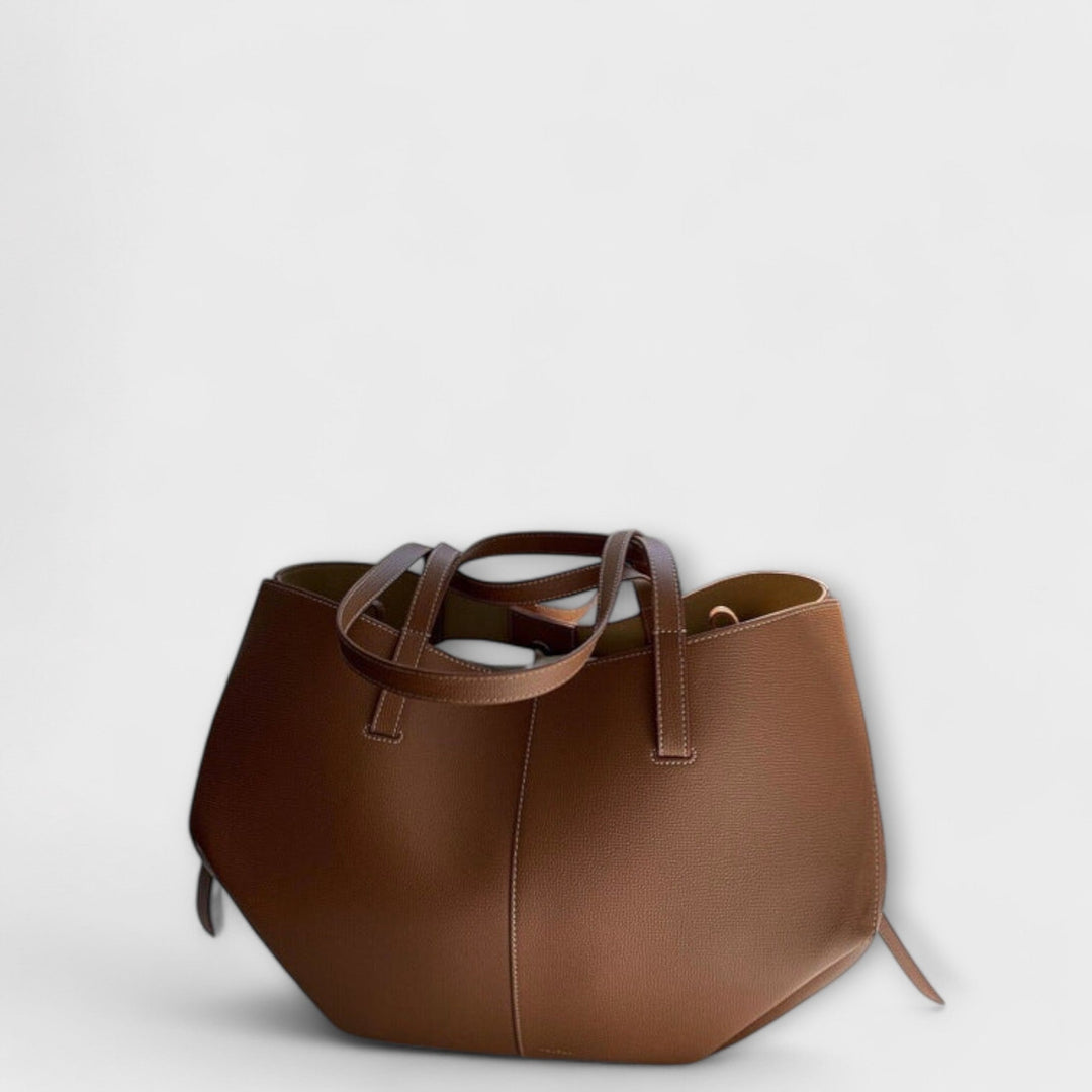 Vintage Leather Shoulder Bag for Women - Spacious Everyday Tote