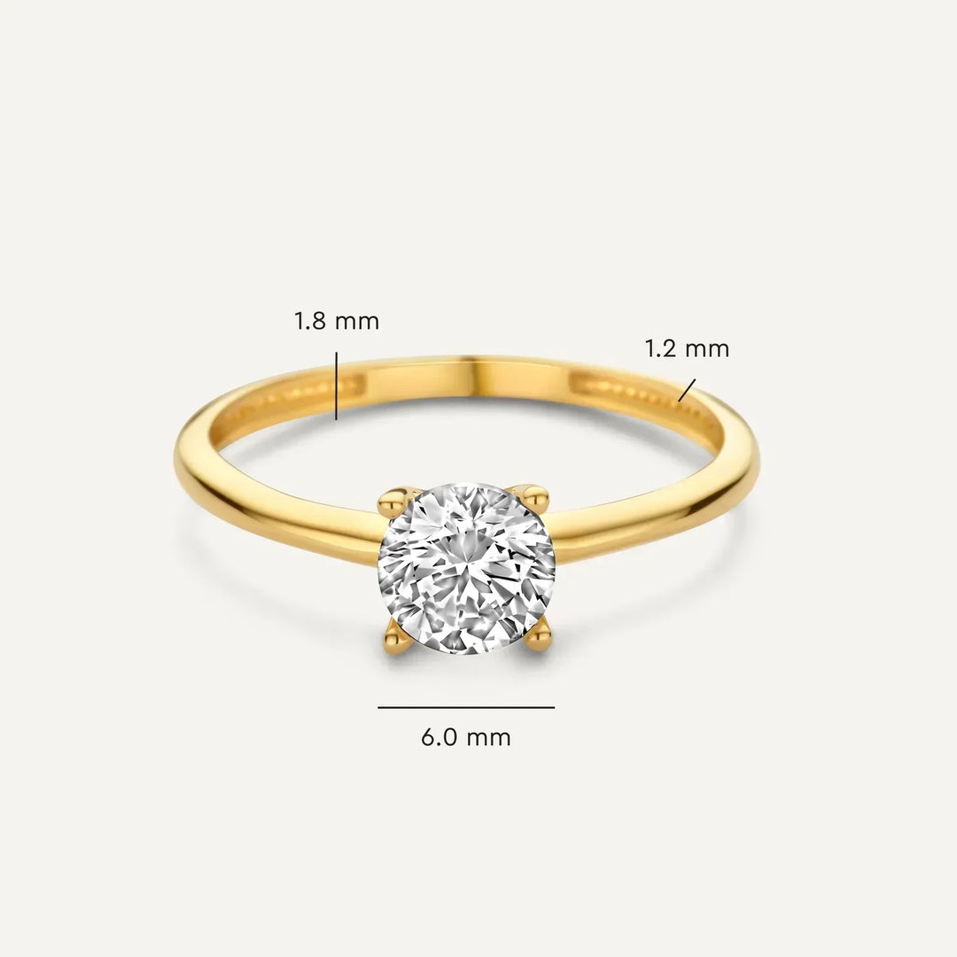 White Gold Ring - Savaya El Playa Statement Band for Women