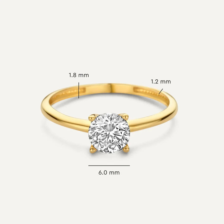 White Gold Ring - Savaya El Playa Statement Band for Women