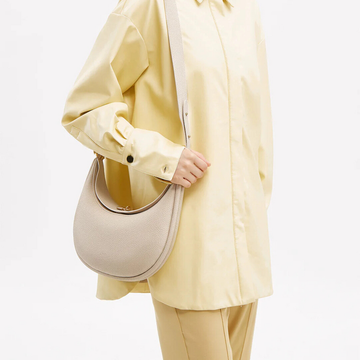 Crescent Moon Shoulder Bag - Vegan Leather Crossbody Handbag