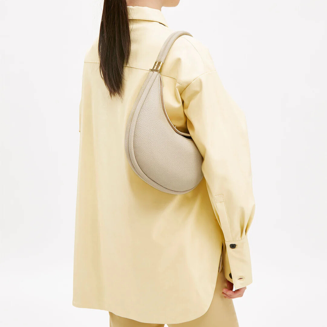 Crescent Moon Shoulder Bag - Vegan Leather Crossbody Handbag