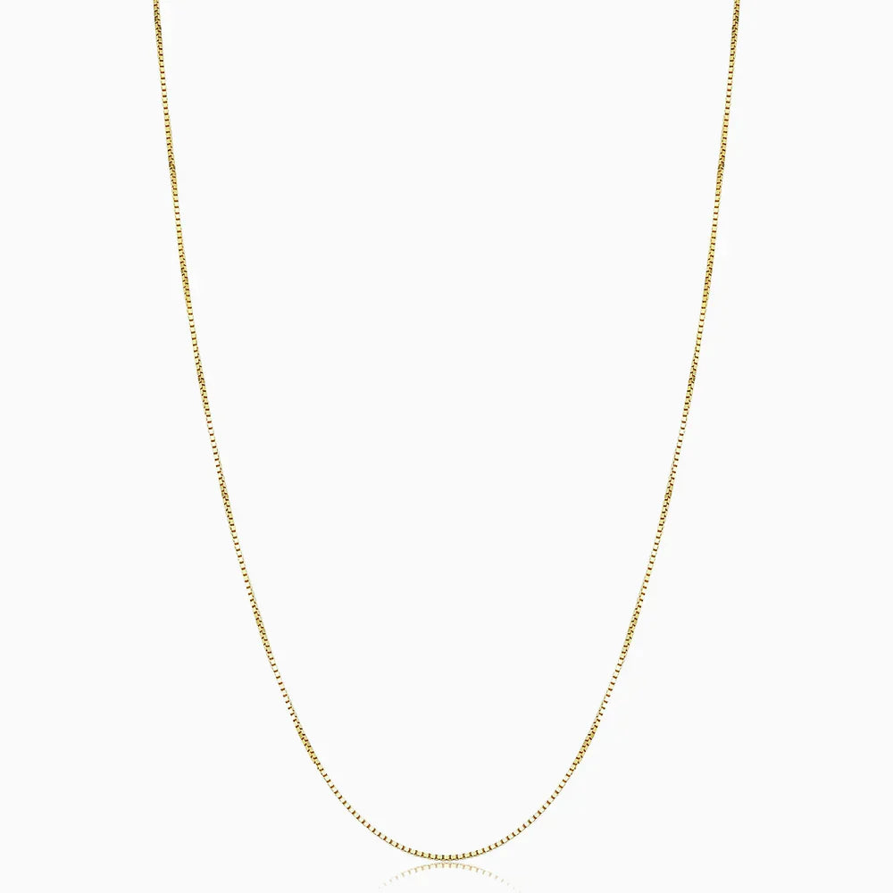Gold Box Pendant Necklace | Modern Minimalist Chain Necklace