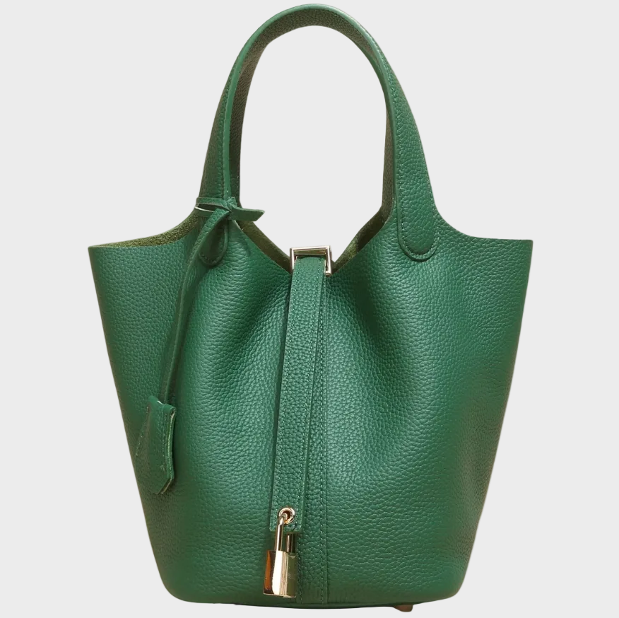 Kate Lock Crossbody Bag - Pebbled Leather Handbag