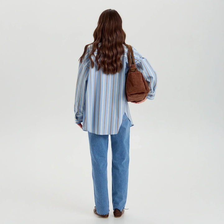 Corduroy Crossbody Bag with Adjustable Strap and Multiple Pockets