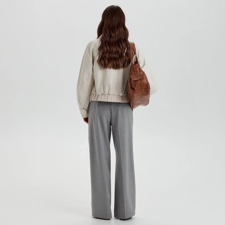 Vegan Leather Crossbody Bag - Structured Tote with Laptop Compartment