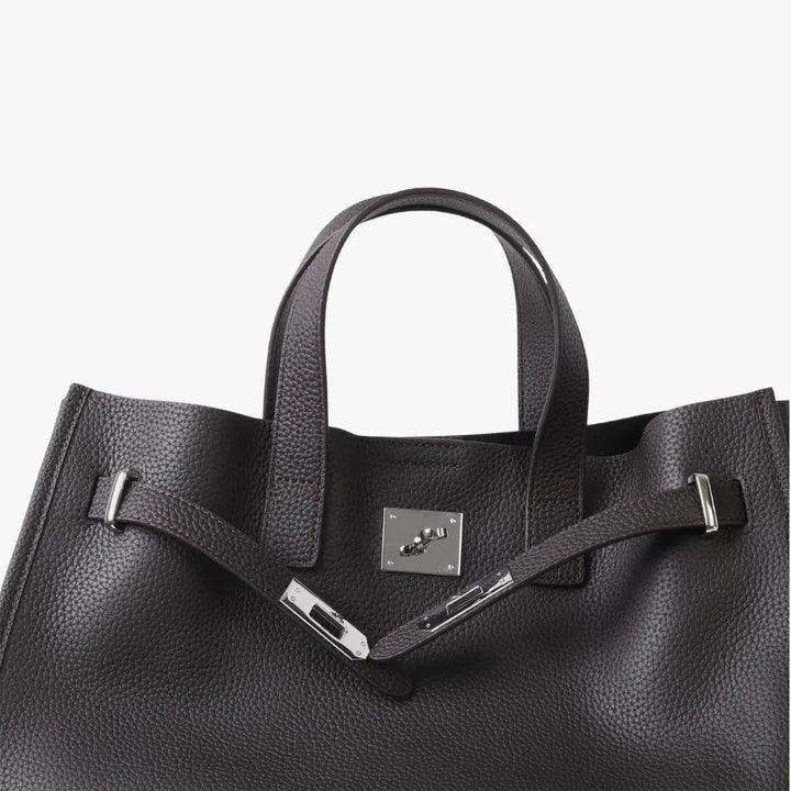 Leather Tote Bag for Work and Travel | Structured Shoulder Bag