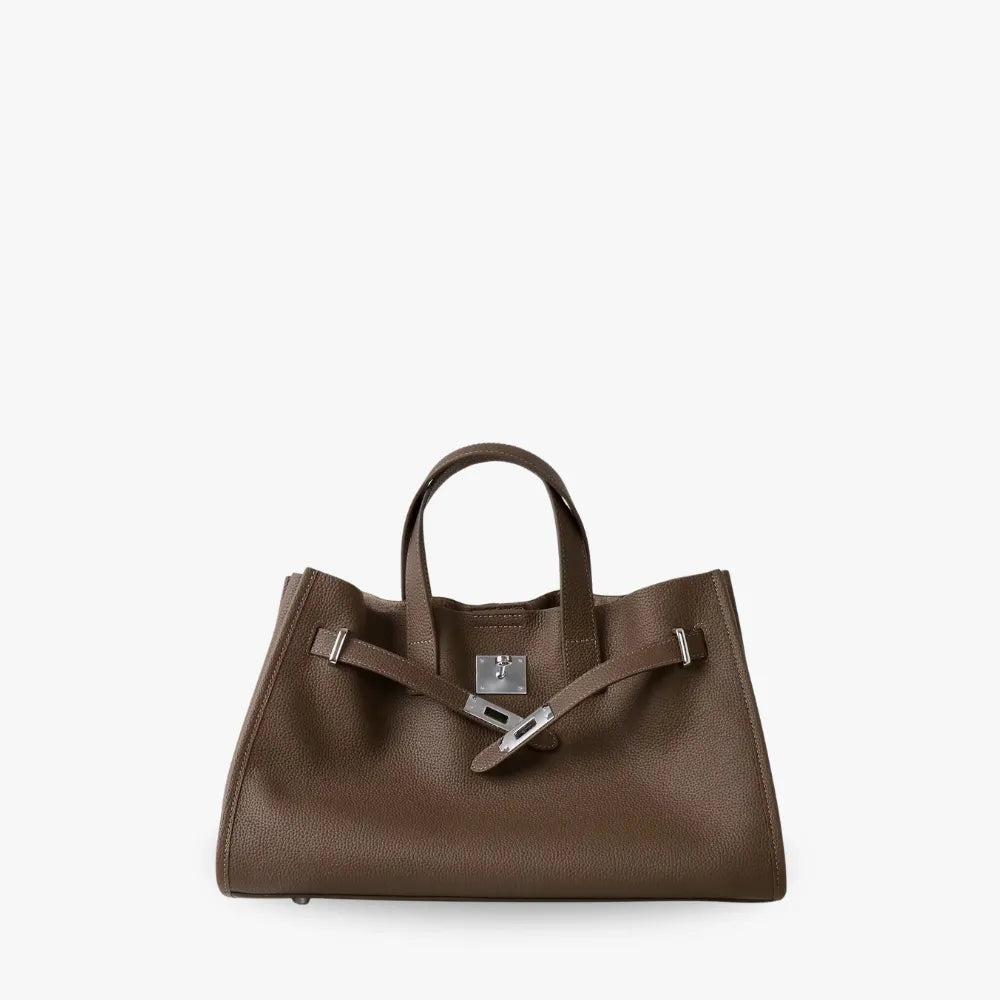 Leather Tote Bag for Work and Travel | Structured Shoulder Bag