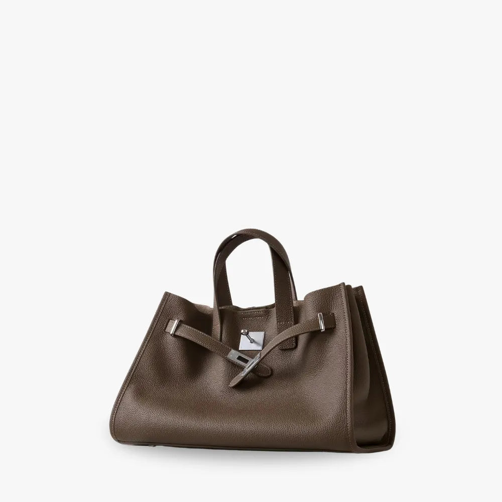 Leather Tote Bag for Work and Travel | Structured Shoulder Bag