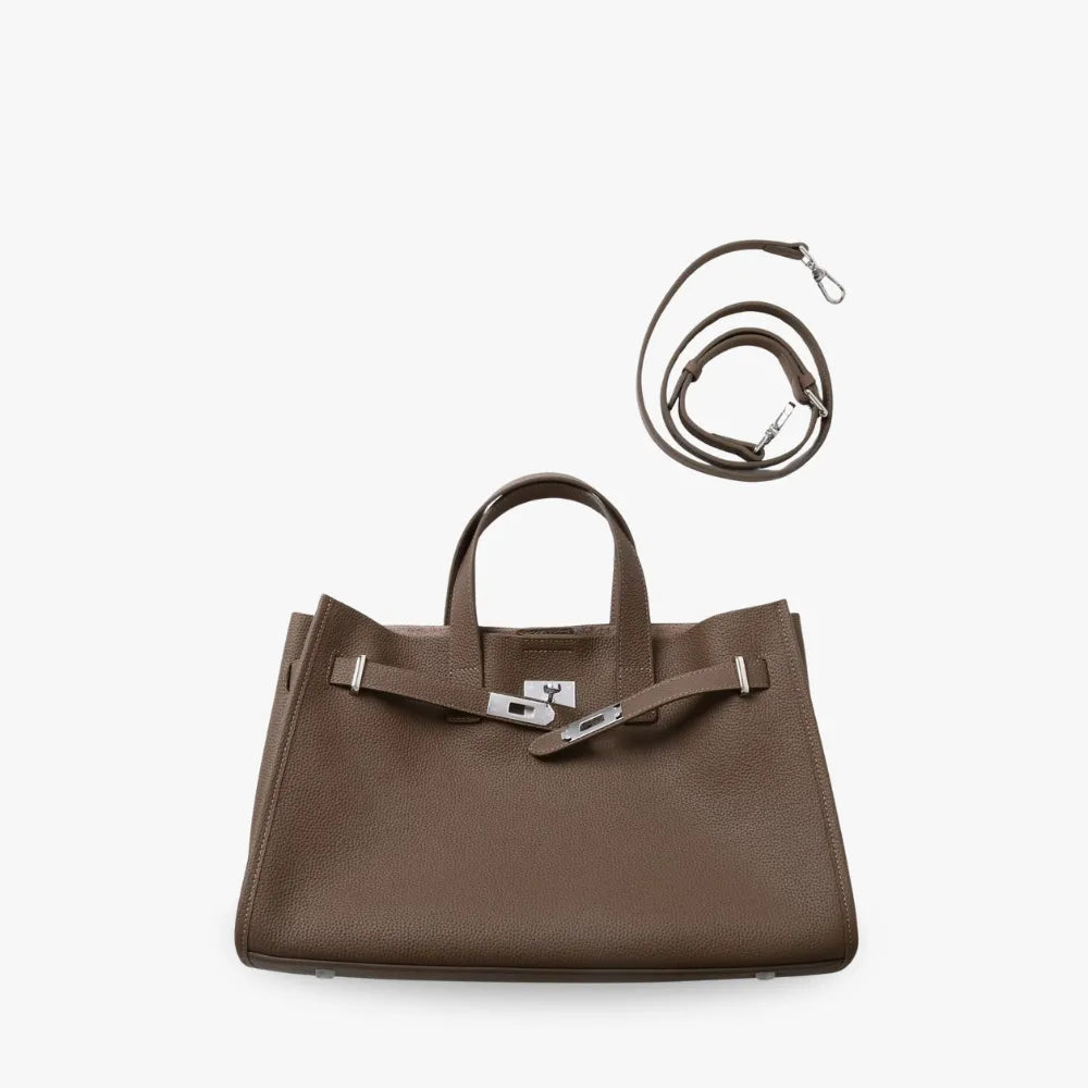 Leather Tote Bag for Work and Travel | Structured Shoulder Bag