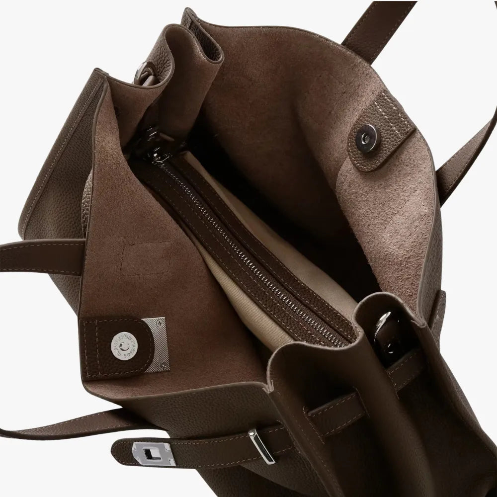 Leather Tote Bag for Work and Travel | Structured Shoulder Bag