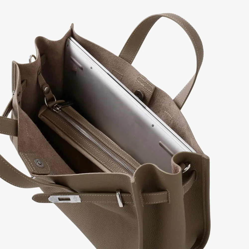 Leather Tote Bag for Work and Travel | Structured Shoulder Bag
