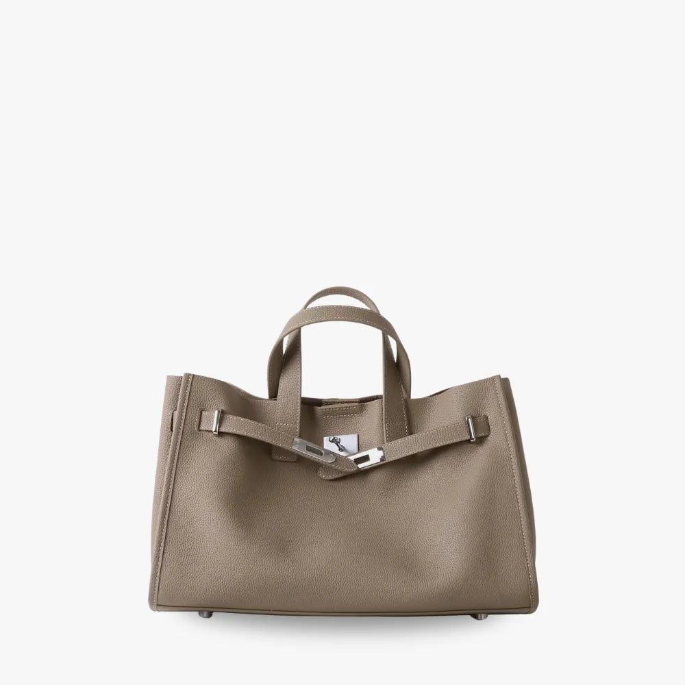 Leather Tote Bag for Work and Travel | Structured Shoulder Bag