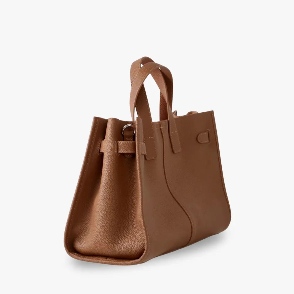 Leather Tote Bag for Work and Travel | Structured Shoulder Bag