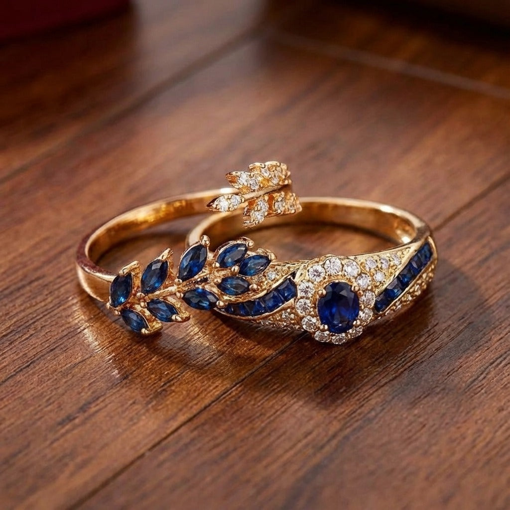 Gold Ring Set - Stackable Rings for Women - Minimalist Jewelry