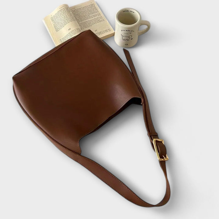 Leather Shoulder Bag for Women - Elegant Everyday Handbag