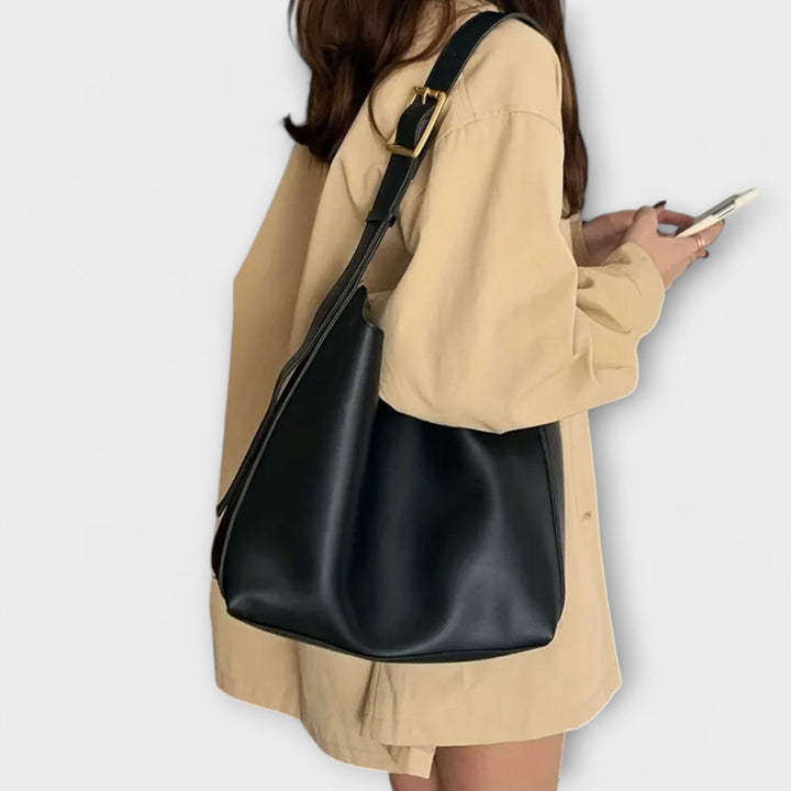 Leather Shoulder Bag for Women - Elegant Everyday Handbag