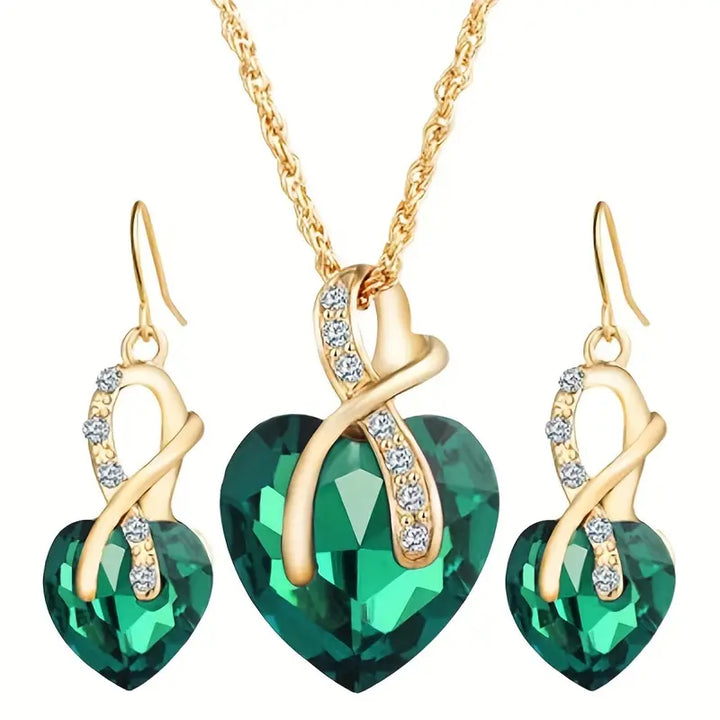 Gold Jewelry Set for Women - Elegant Necklace and Earring Set