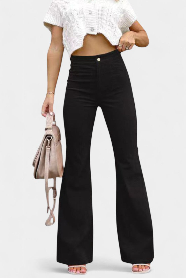 Wide Leg Velvet Pants High Waisted Trousers for Women