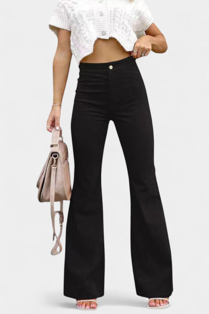 Wide Leg Velvet Pants High Waisted Trousers for Women