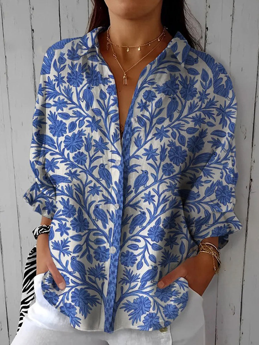 Frederikke Blue Garden Blouse