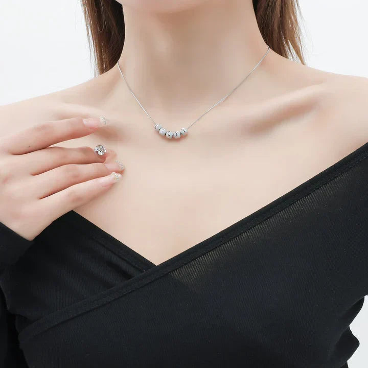 White Gold Necklace - Elegant Serena Granata Design for Women
