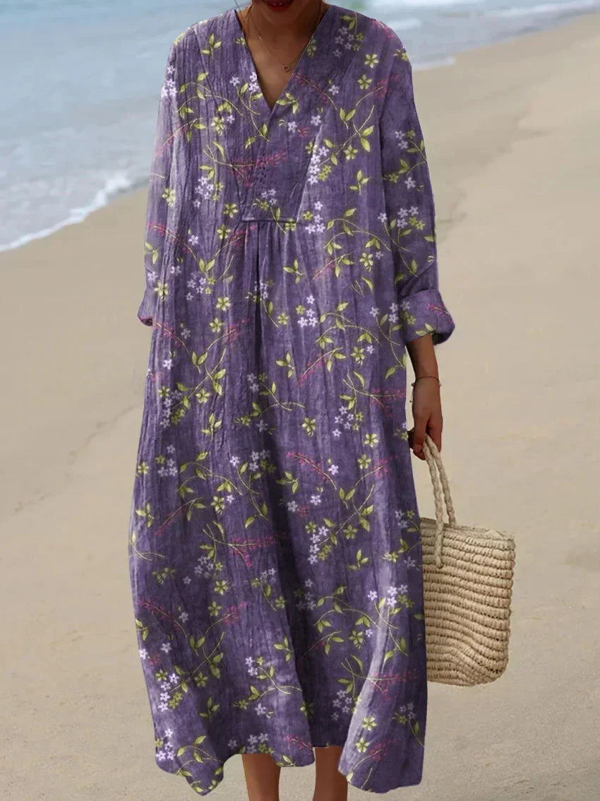 Flowy Summer Dress with Printed Pattern for Women