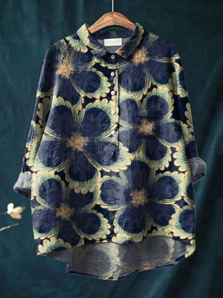 Floral Blouse for Women | Elegant Button Down Shirt