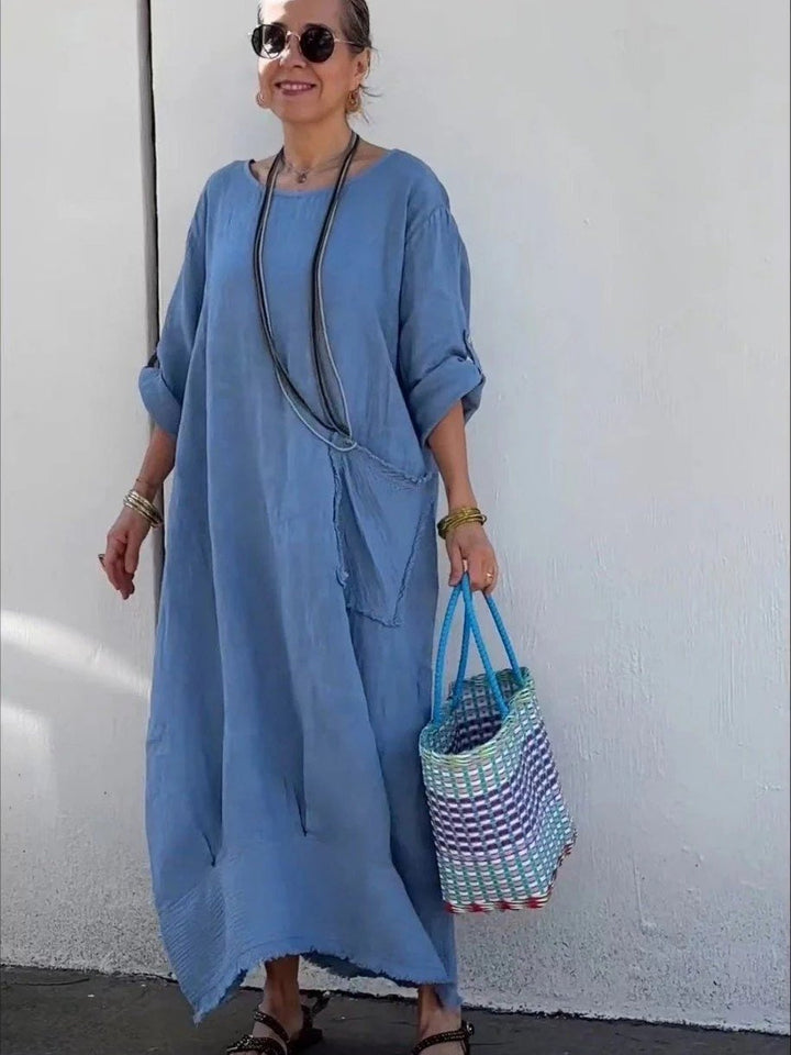 Oversized Linen Dress for Women | Breezy Summer Maxi Dress