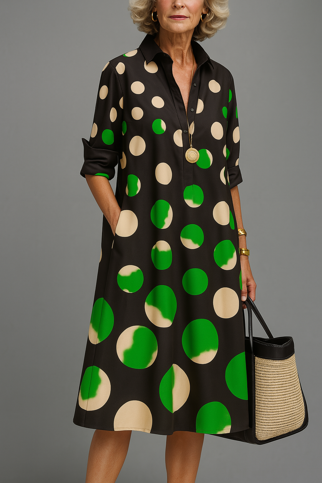 Elegant Midi Dress for Women - Timeless Casual to Formal Style