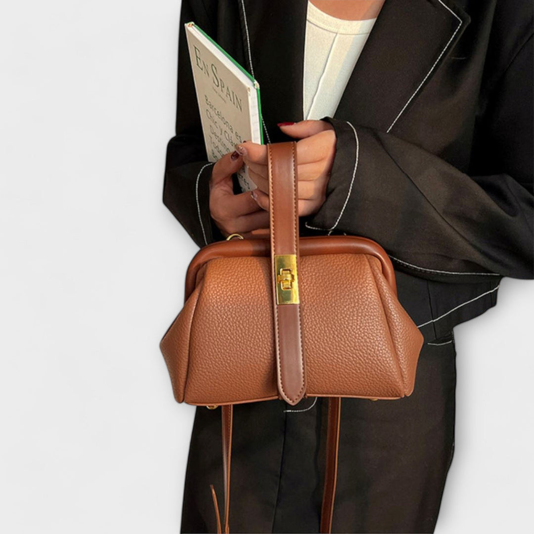 Retro Handbag for Women - Classic Structured Tote Bag