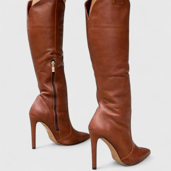 Orthopedic Boots with Side Zipper for Women - Pointed Toe Comfort Heels