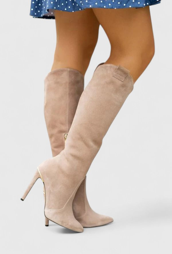 Orthopedic Boots with Side Zipper for Women - Pointed Toe Comfort Heels