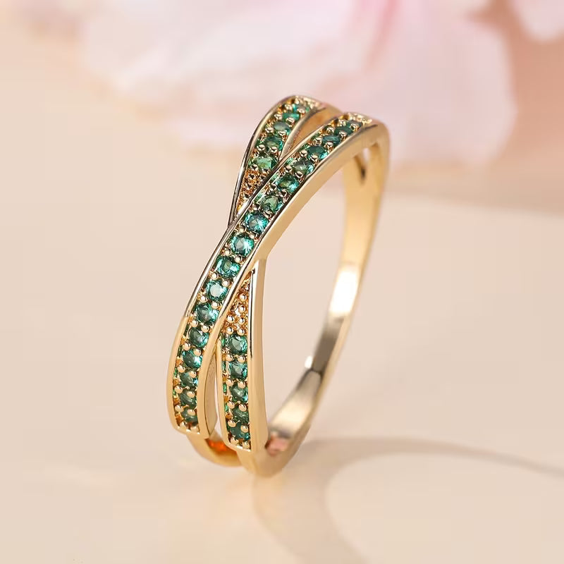 Emerald Ring in Gold | Statement Cocktail Ring for Women