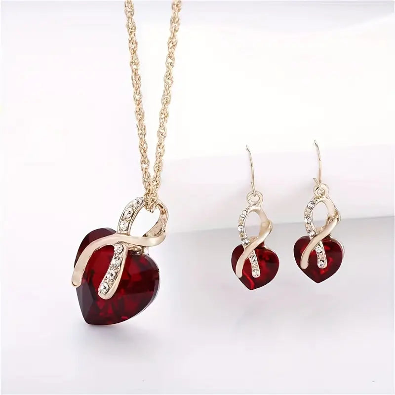 Gold Jewelry Set - Elegant Necklace and Earring Collection