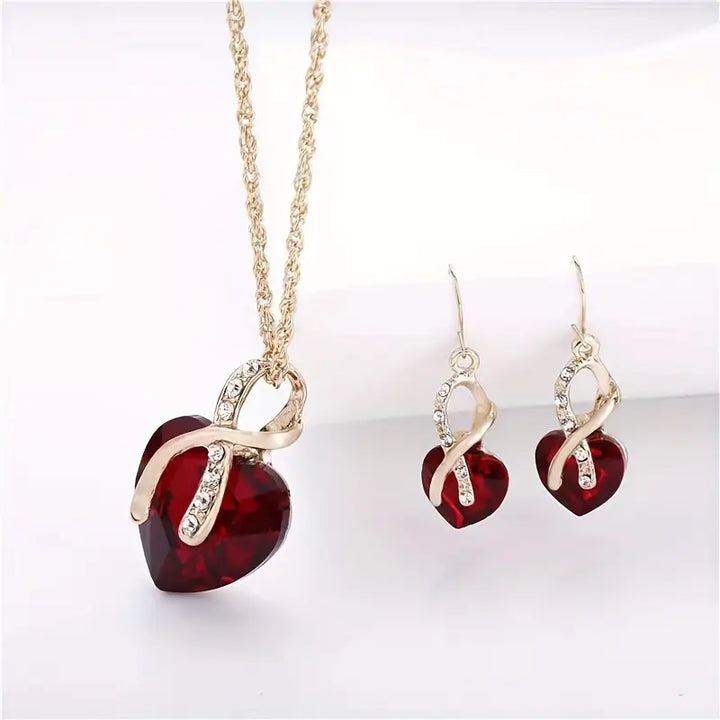 Gold Jewelry Set - Elegant Necklace and Earring Collection