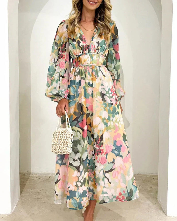 Pink Maxi Dress - Bohemian Flowy Dress for Women