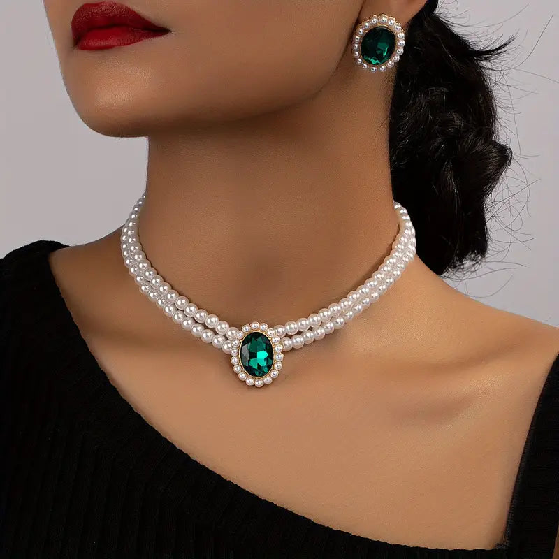 Gold Jewelry Set for Women | Elegant Necklace and Earring Set