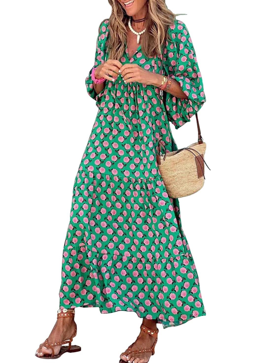 Floral Maxi Dress for Women | Boho Style Long Dress
