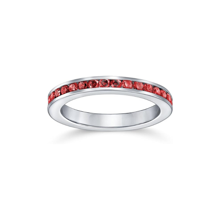 Ruby Eternity Band Ring in White Gold | Classic Anniversary Band