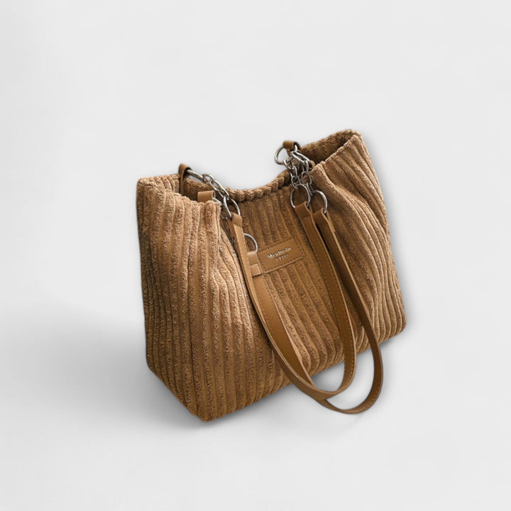 Soft Corduroy Shoulder Bag for Women - Everyday Crossbody Purse