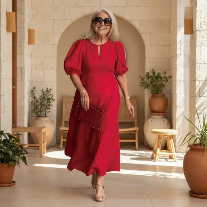Elegant Puff Sleeve Dress for Women