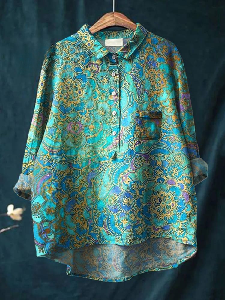 Mandala Print Shirt for Women | Elegant Printed Blouse