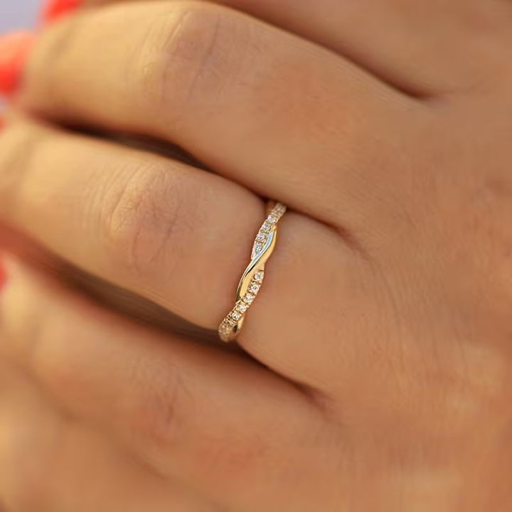 Gold Accent Ring | Modern Minimalist Statement Ring for Women