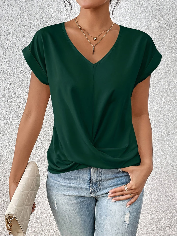 Casual T-Shirt with Sweetheart Neckline for Women