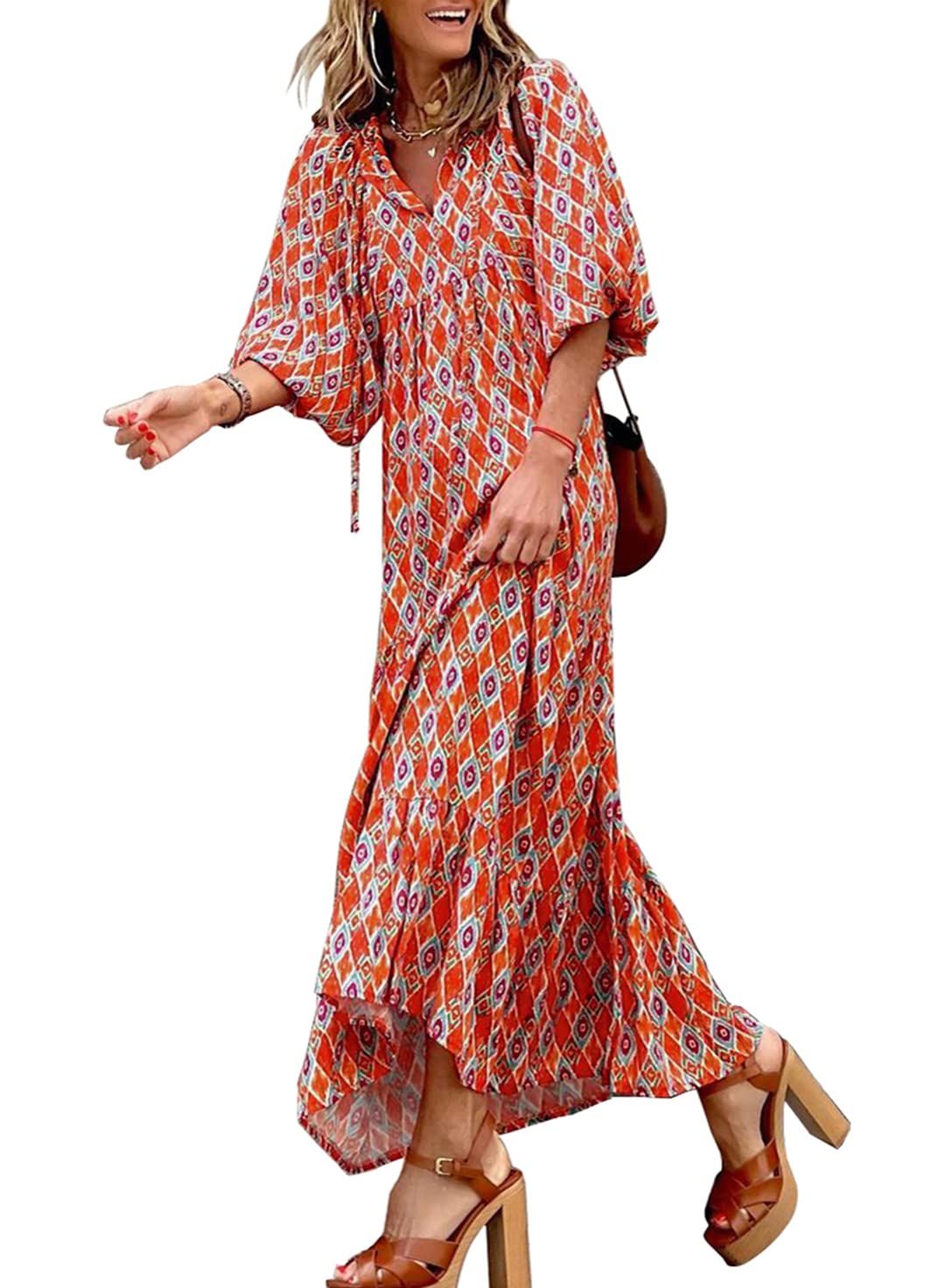 Floral Maxi Dress for Women | Boho Style Long Dress